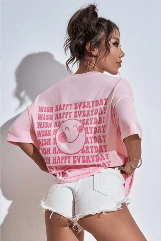 T-shirt oversize - Rose