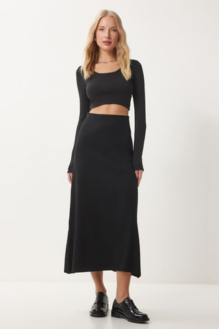 Saia midi - Preto