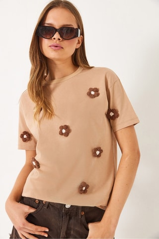 T-shirt - Beige