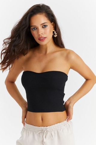 Top bustier - Noir
