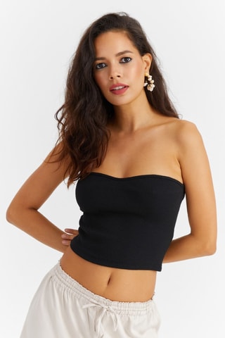 Top bustier - Noir