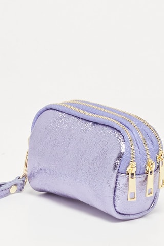 Porta-moedas de couro Dore - Violeta