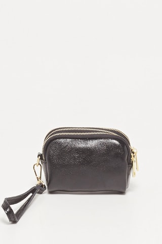 Porta-moedas em couro Dore - Preto