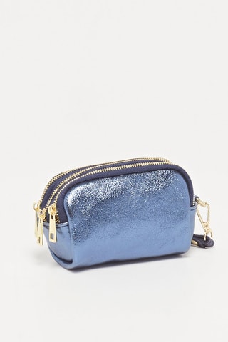 Porta-moedas em couro Dore - Azul