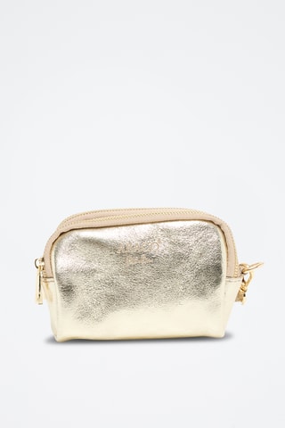 Porta-moedas em couro - Dourado