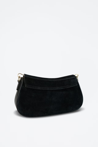 Mala de ombro em nobuck Cyra  - Preto
