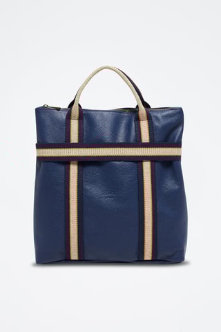 Mochila de couro Gao Dollaro - Azul-marinho