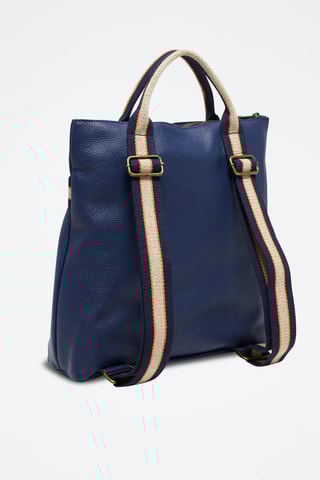 Mochila de couro Gao Dollaro - Azul-marinho
