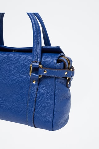 Mala de couro Mini Puma - Azul