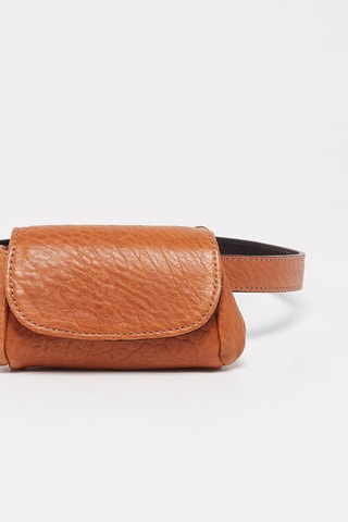 Bolsa de cintura em couro de cordeiro Friend Ceinture - Camel