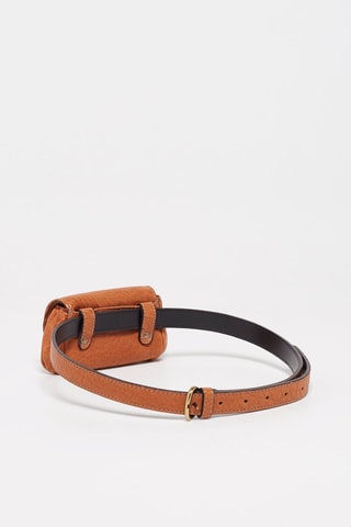 Bolsa de cintura em couro de cordeiro Friend Ceinture - Camel
