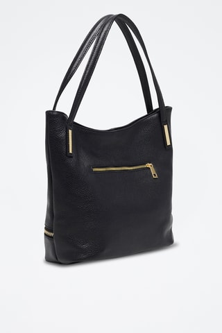 Mala em couro Sally - Preto