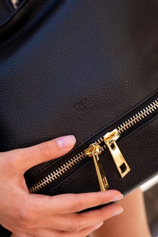 Mala em couro Sally - Preto