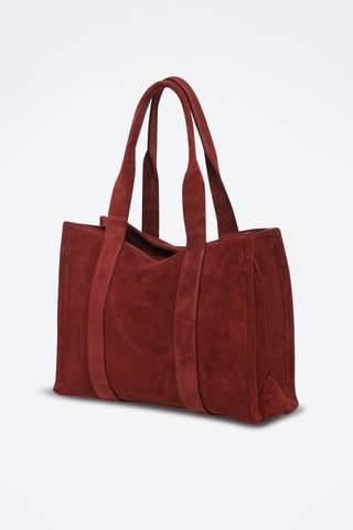 Mala shopper em nobuck Isa - Bordô