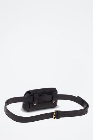 Bolsa de cintura em couro de cordeiro Friend Ceinture - Preto