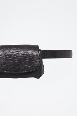 Bolsa de cintura em couro de cordeiro Friend Ceinture - Preto