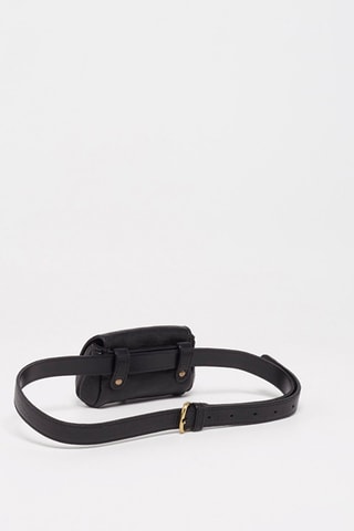 Bolsa de cintura em couro de cordeiro Friend Ceinture - Preto