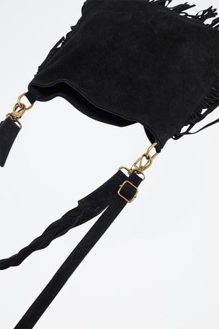 Mala de couro Lucy Franges - Preto
