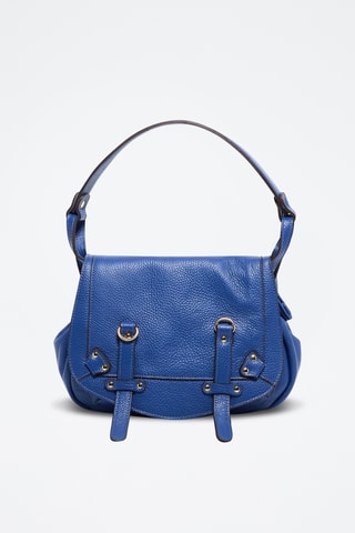 Mala em couro Mini Jamily - Azul