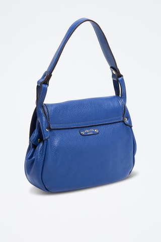 Mala em couro Mini Jamily - Azul