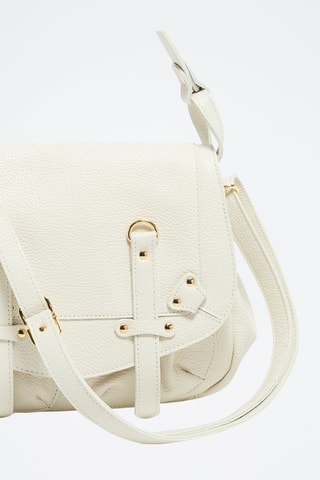 Mala em couro Mini Jamily - Branco