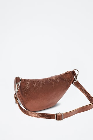 Bolsa de cintura em couro Lyat - Castanho