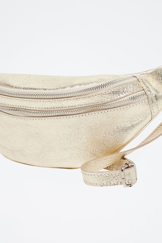 Bolsa de cintura em couro Lyat - Dourado