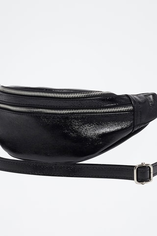Bolsa de cintura em couro Lyat - Preto