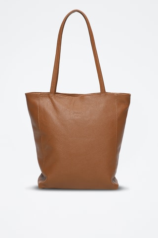 Mala shopper em couro Renza - Camel