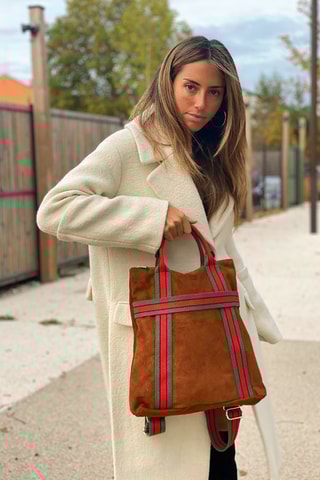 Mochila de nobuck Gao - Camel