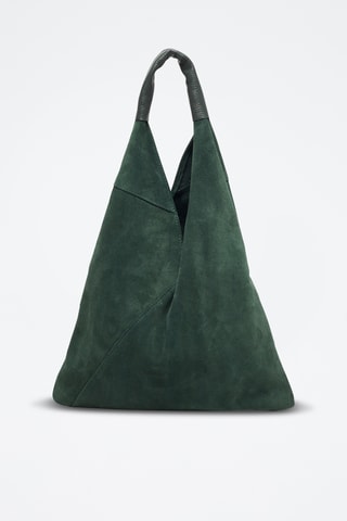 Mala shopper de nobuck Deni - Verde