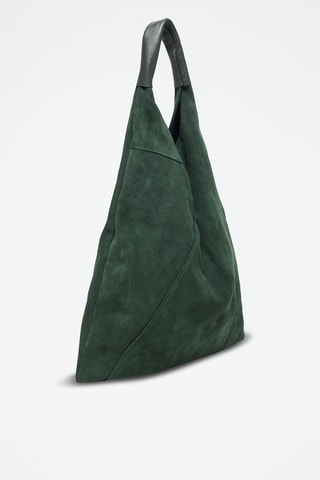 Mala shopper de nobuck Deni - Verde