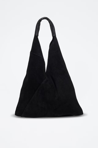 Mala shopper em nobuck Deni - Preto