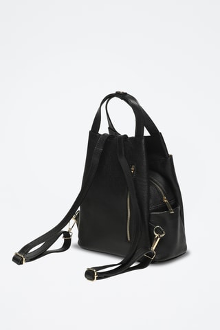 Mochila em couro Nala - Preto