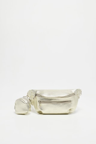Bolsa de cintura em couro Tena - Dourado - Dourado