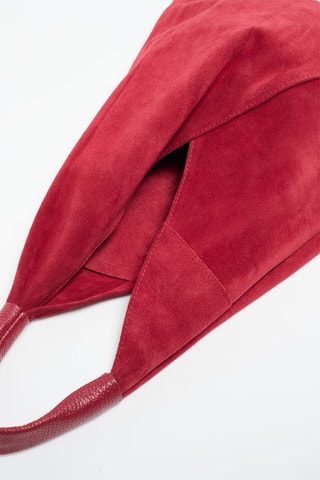 Mala shopper de couro Deni - Vermelho - Vermelho