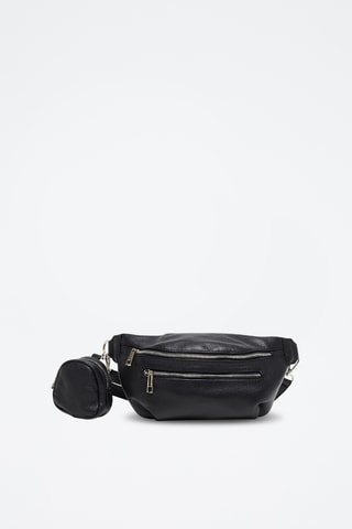 Bolsa de cintura em couro Tena - Preto
