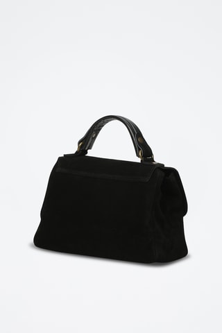 Mala a tiracolo em nobuck Louis Frange - Preto