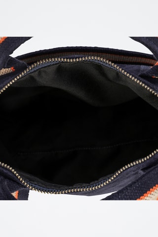 Mochila de nobuck Gao - Bege e azul-marinho