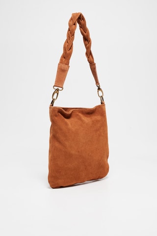 Mala de ombro em nobuck Lucy - Camel