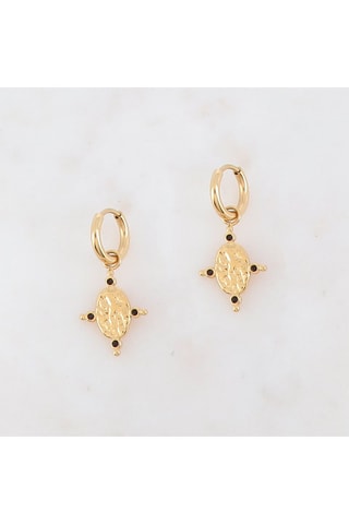 Boucles d'oreilles - 
Doré et noir
