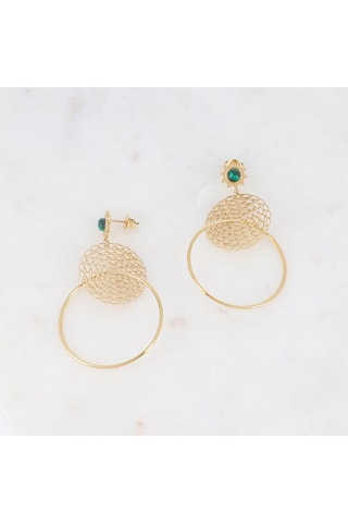 Boucles d'oreilles - Malachites