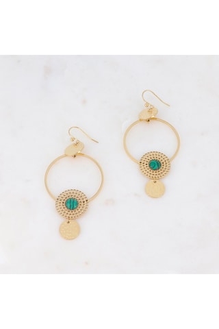 Boucles d’oreilles - Malachites