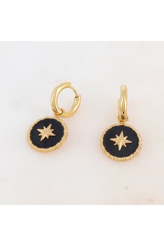 Boucles d'oreilles - Doré et noir