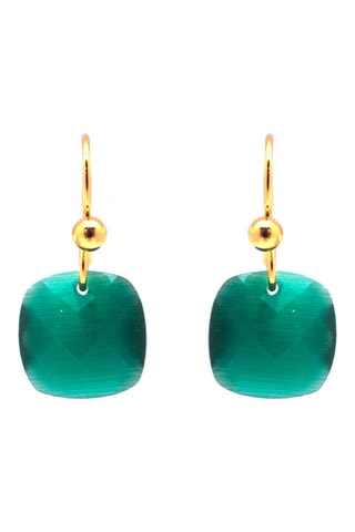 Boucles d'oreilles - Vert et doré
