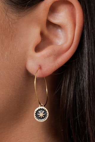 Boucles d'oreilles - Doré et noir