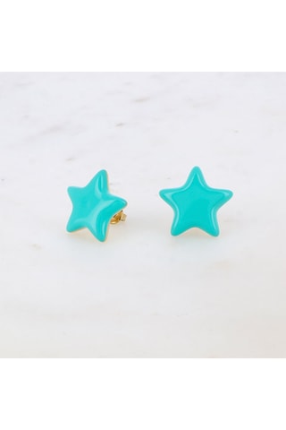 Puces - Doré et turquoise