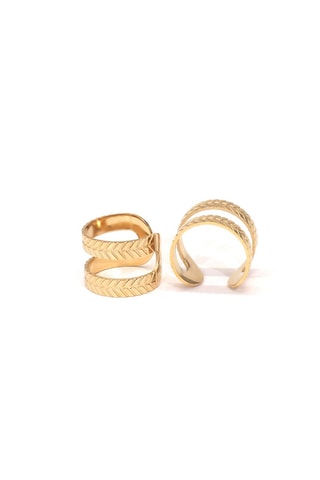 2 earcuffs - Doré