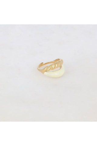 Bague - Doré et blanc