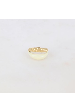 Bague - Doré et blanc
